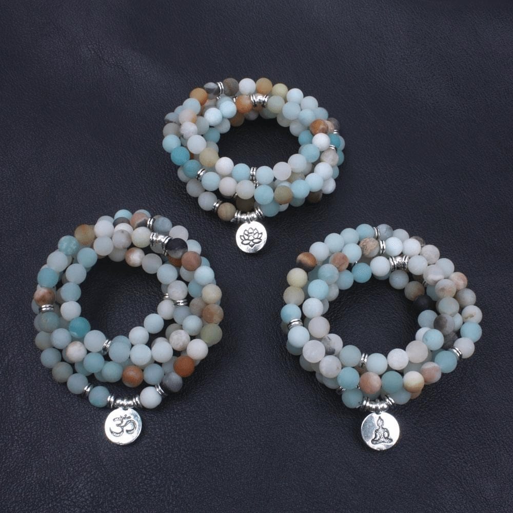 Amazonite Matte Mala Bracelet