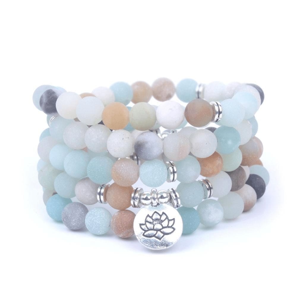 Amazonite Matte Mala Bracelet