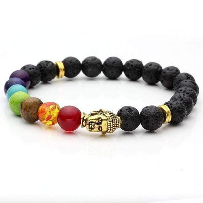 Lavastone Buddha Chakra Bracelet