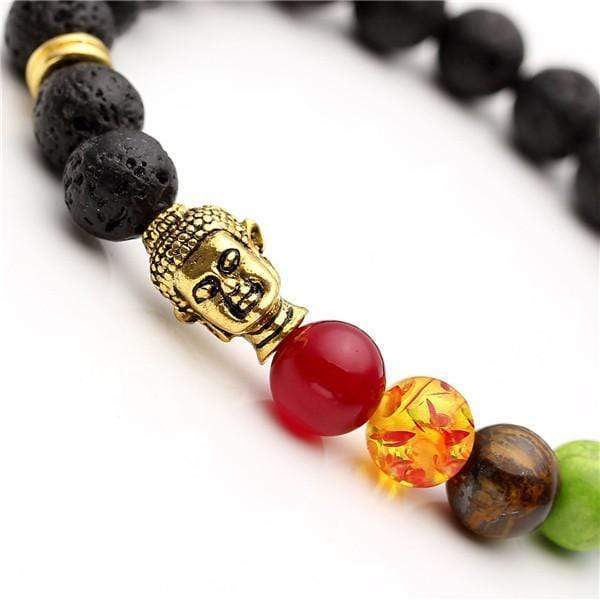 Lavastone Buddha Chakra Bracelet