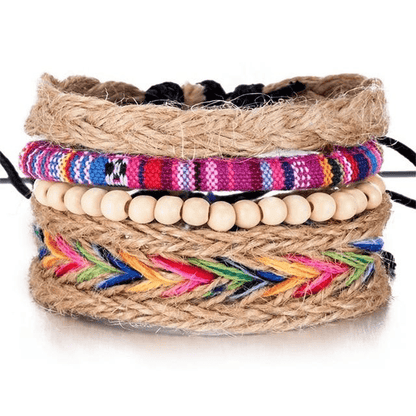 Hippie Multi-Layer Bracelet Set 4pcs