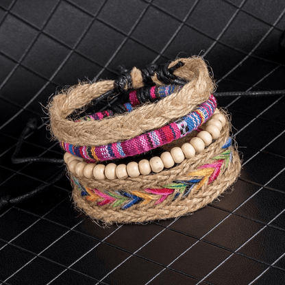 Hippie Multi-Layer Bracelet Set 4pcs