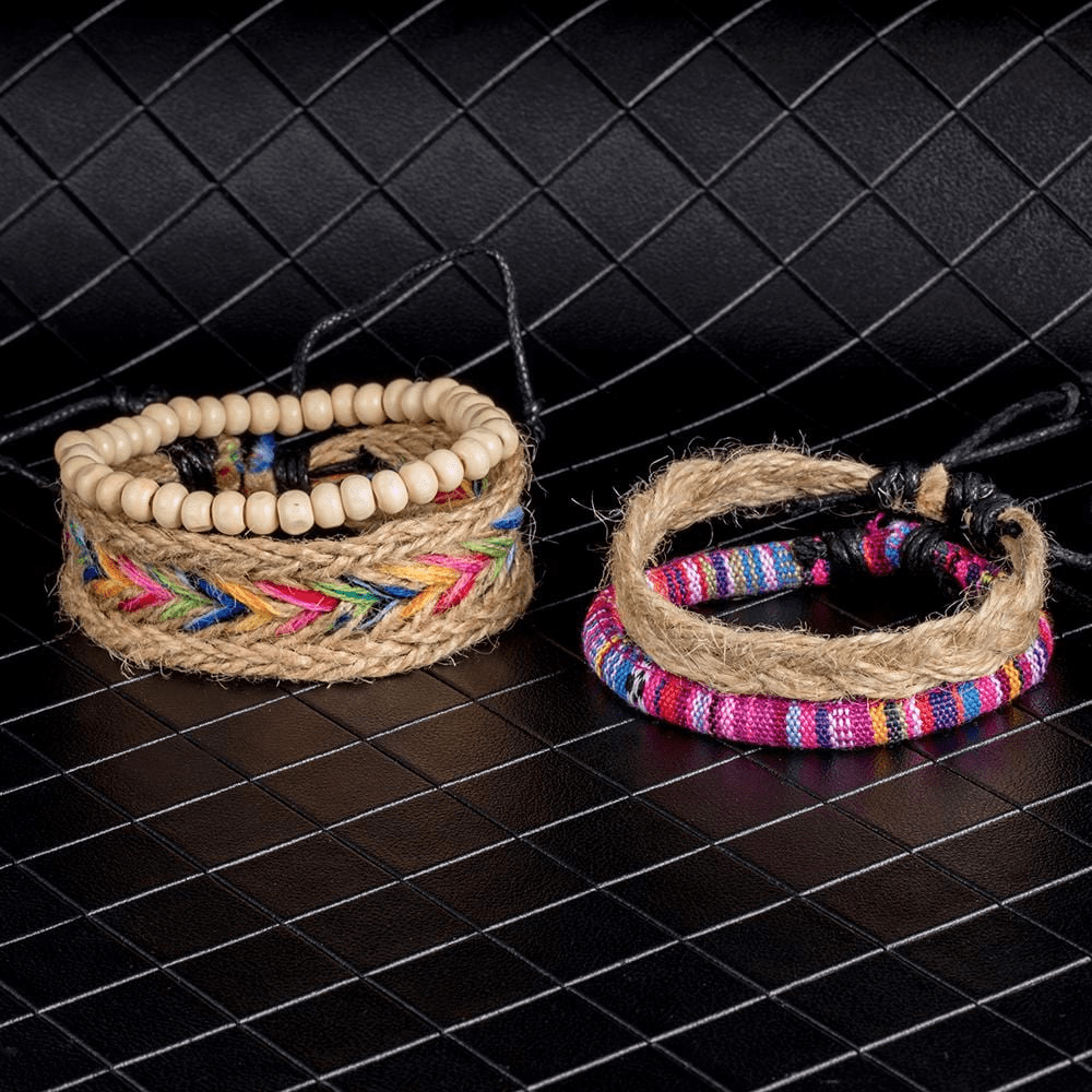 Hippie Multi-Layer Bracelet Set 4pcs