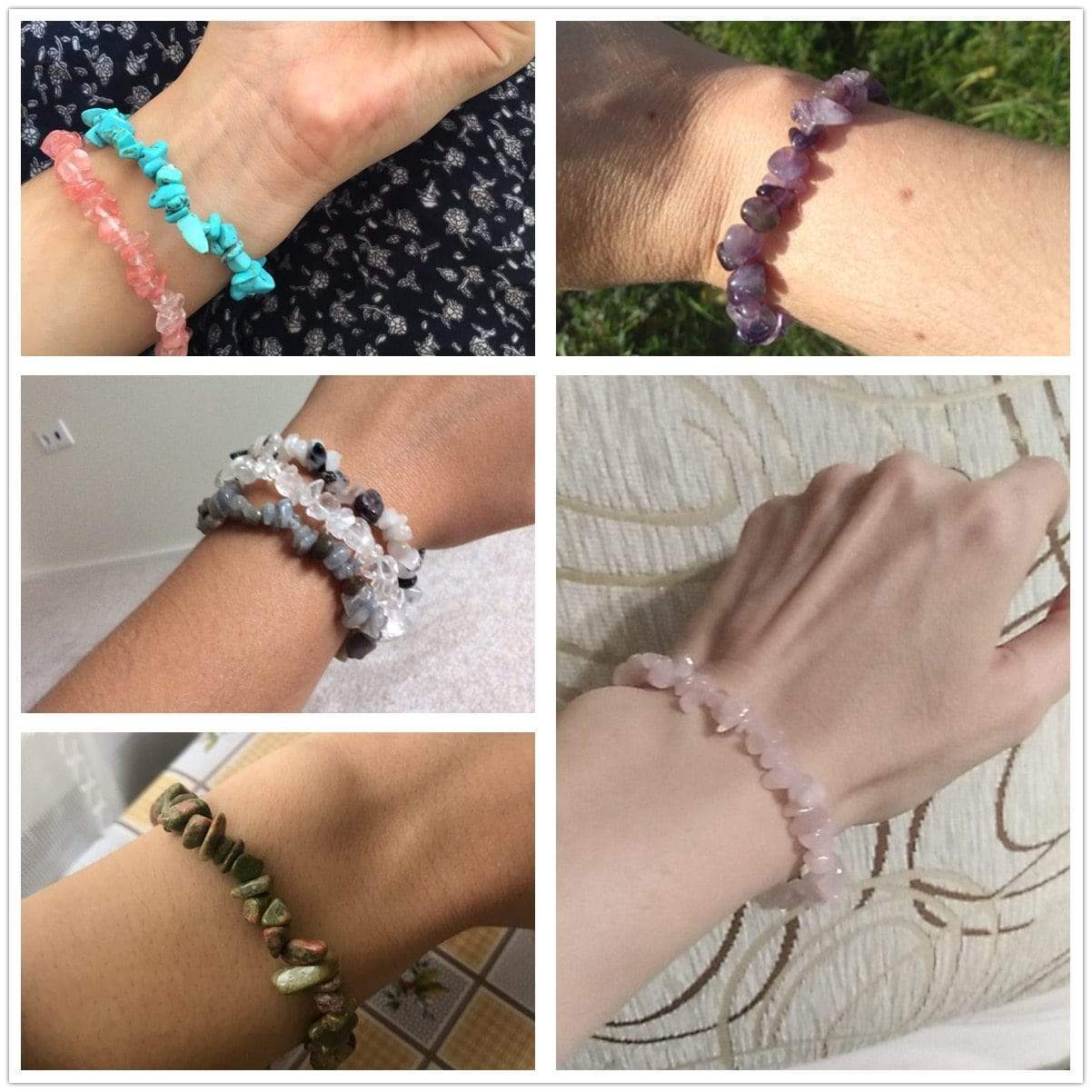 Natural Raw Crystal Bracelets