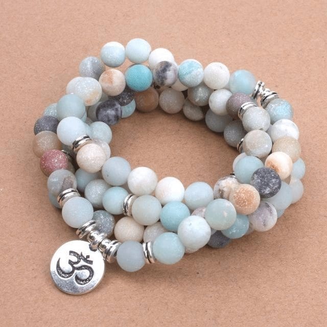 Amazonite Matte Mala Bracelet