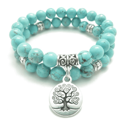 Turquoise Tree of Life Double Bracelet