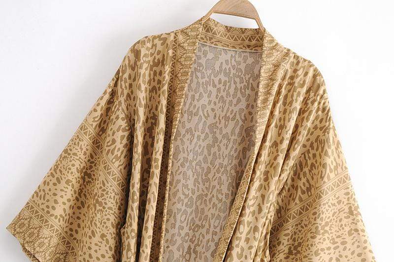 Xanthe Leopard Print Kimono