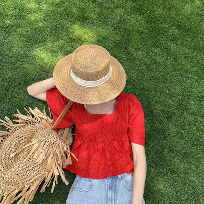 Oversized Bohemian Round Straw Bag