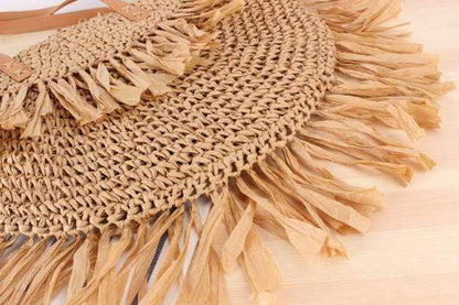 Oversized Bohemian Round Straw Bag