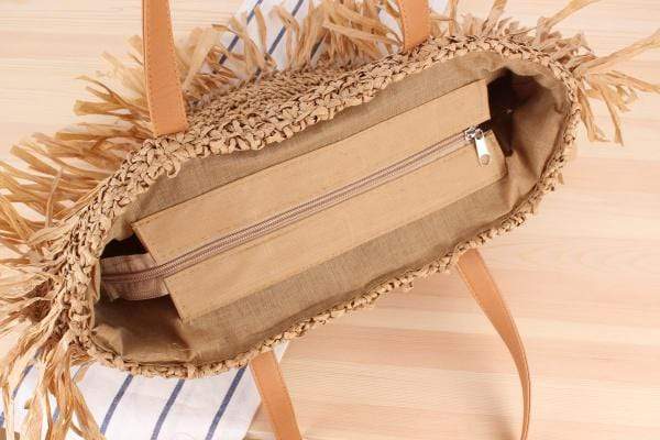 Oversized Bohemian Round Straw Bag