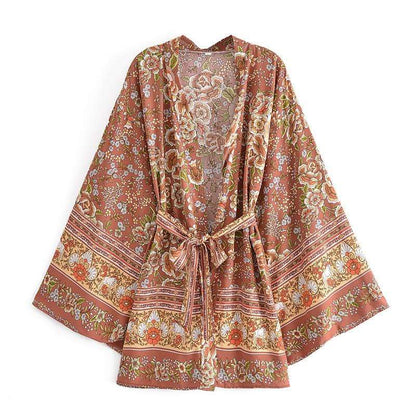 Regina Kimono in Brown