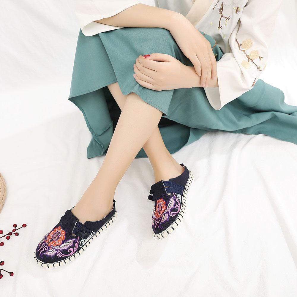 Butterfly Embroidered Espadrilles