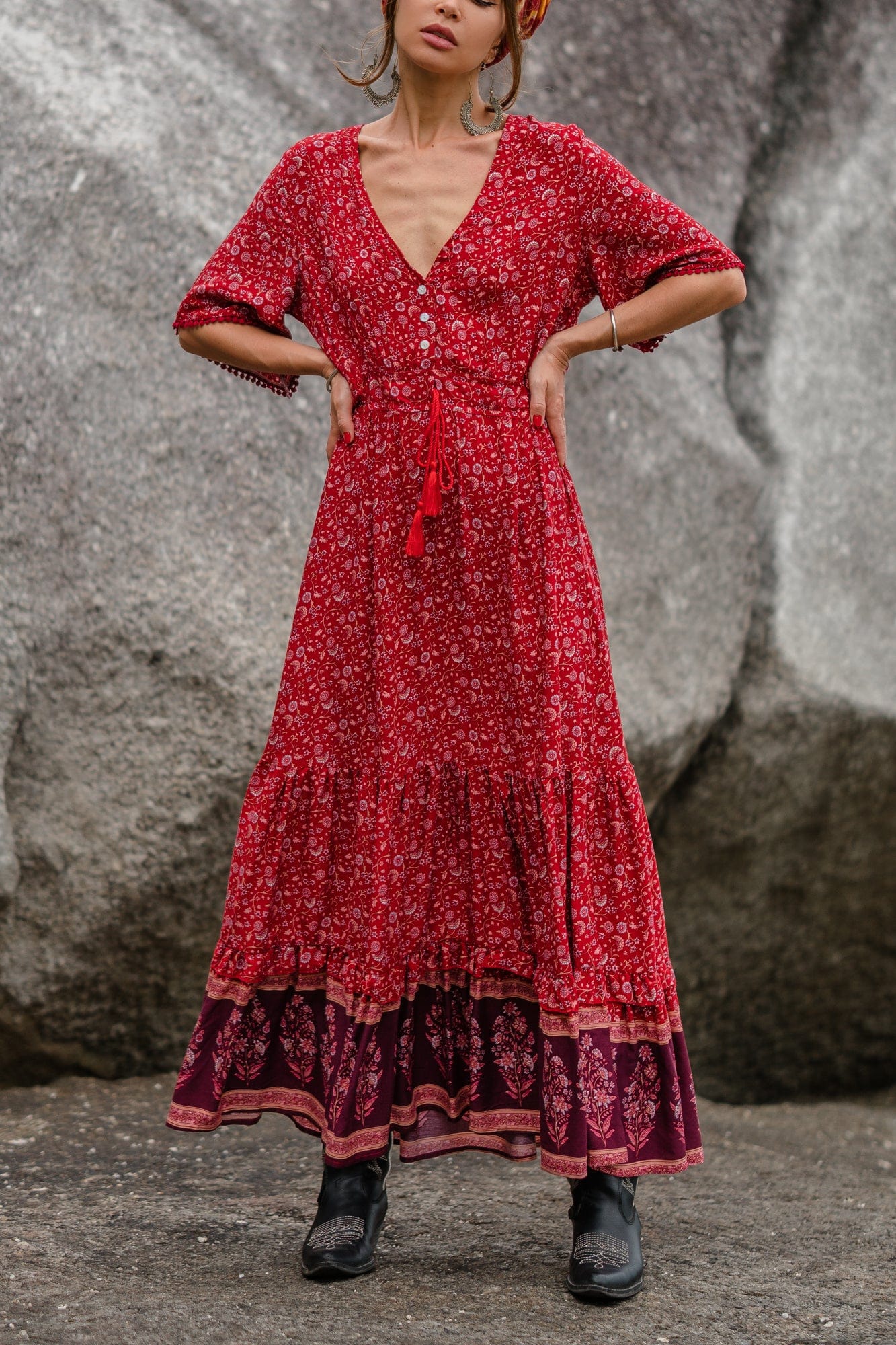 Calia Red Maxi Dress