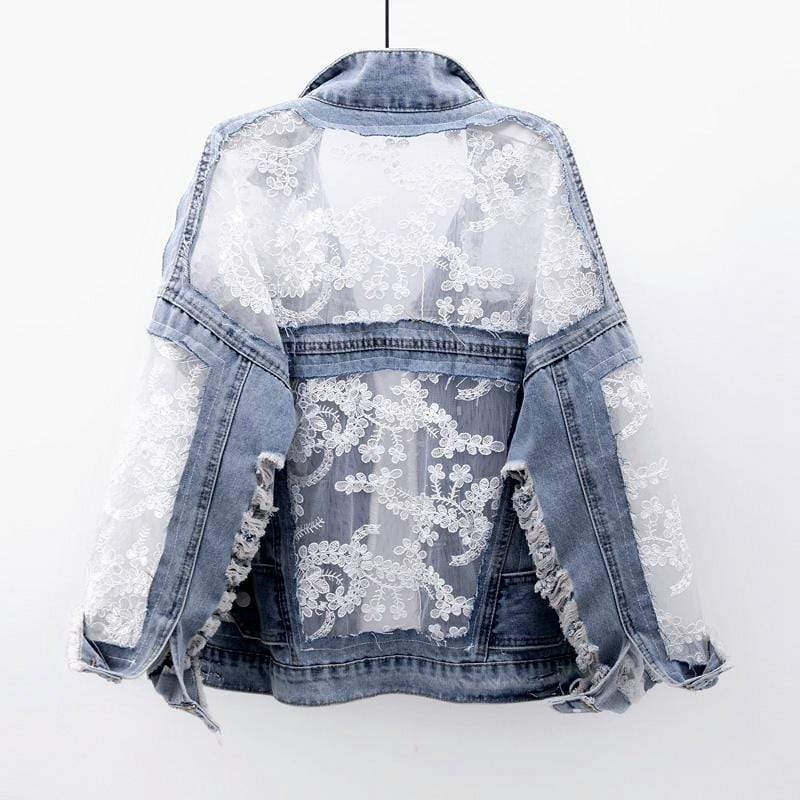 Calliope Lace Denim Jacket