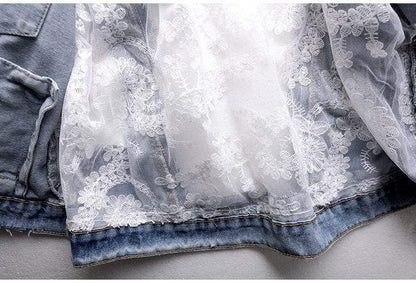 Calliope Lace Denim Jacket