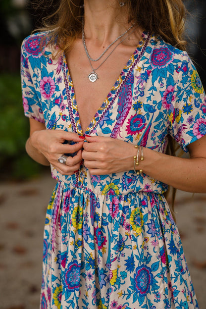 Chamomile Lovebird Mini Dress