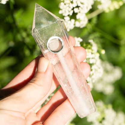 Clear Quartz Crystal Pipe