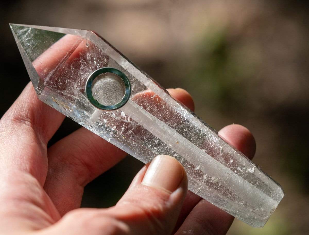 Clear Quartz Crystal Pipe