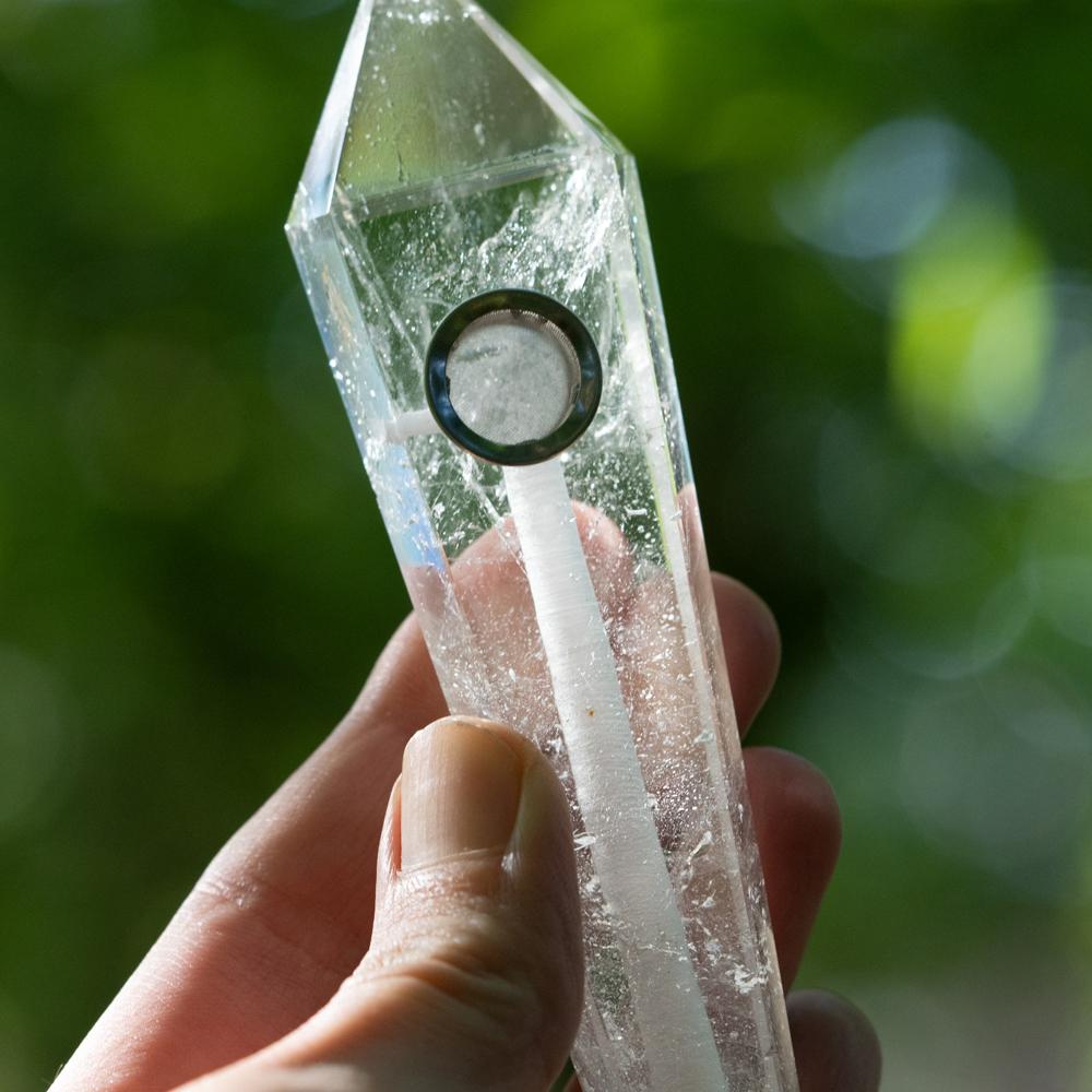 Clear Quartz Crystal Pipe