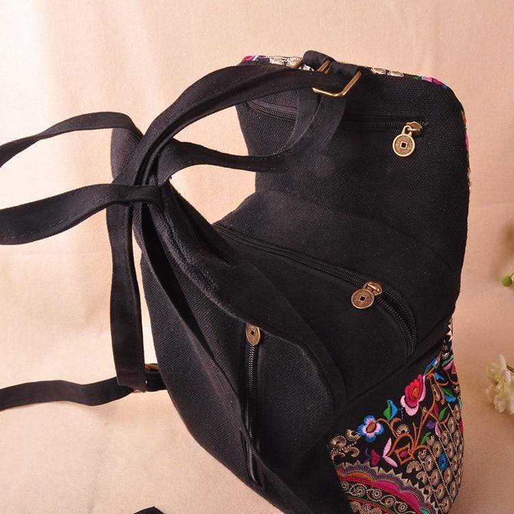 Colorful Traditional Style Embroidered Backpack