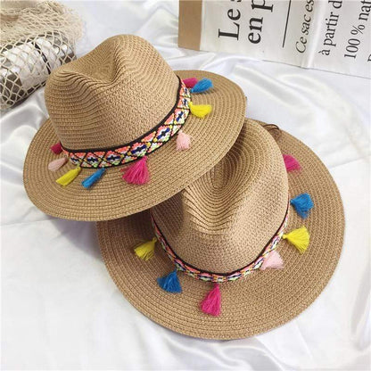 Colored Tassels Straw Hat