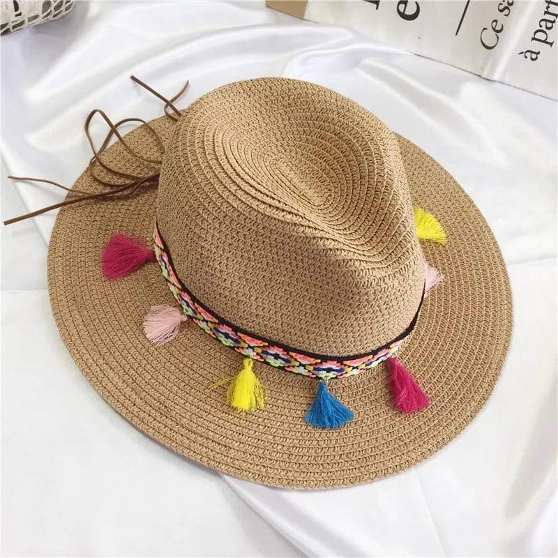 Colored Tassels Straw Hat