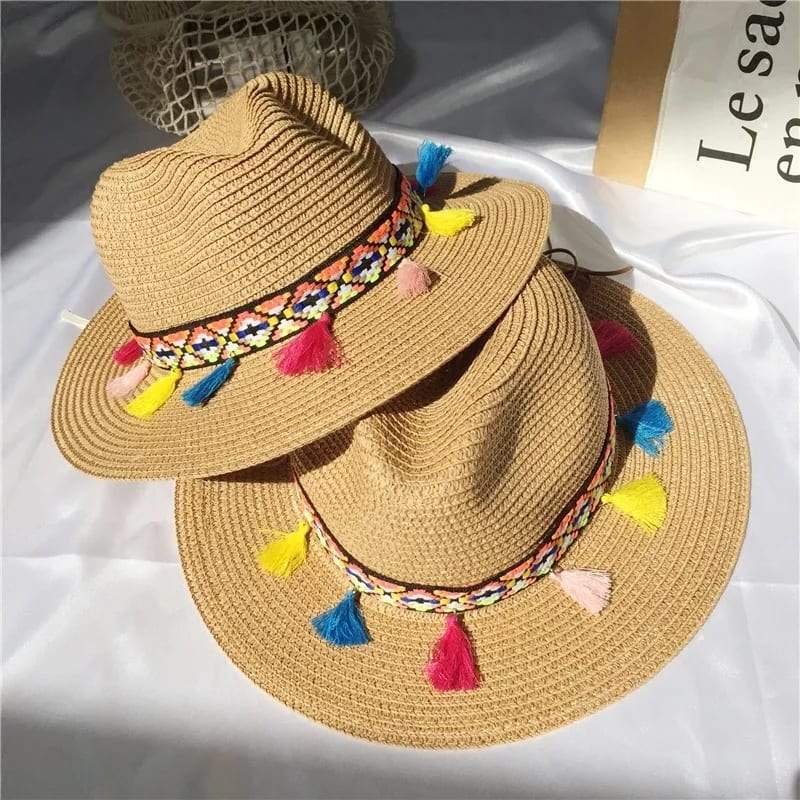 Colored Tassels Straw Hat