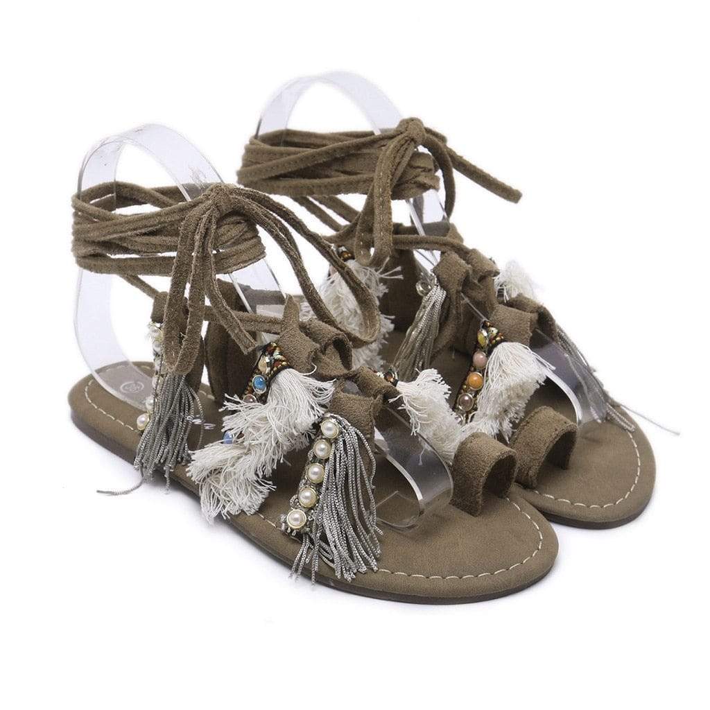 Concetta Lace Up Flat Sandals