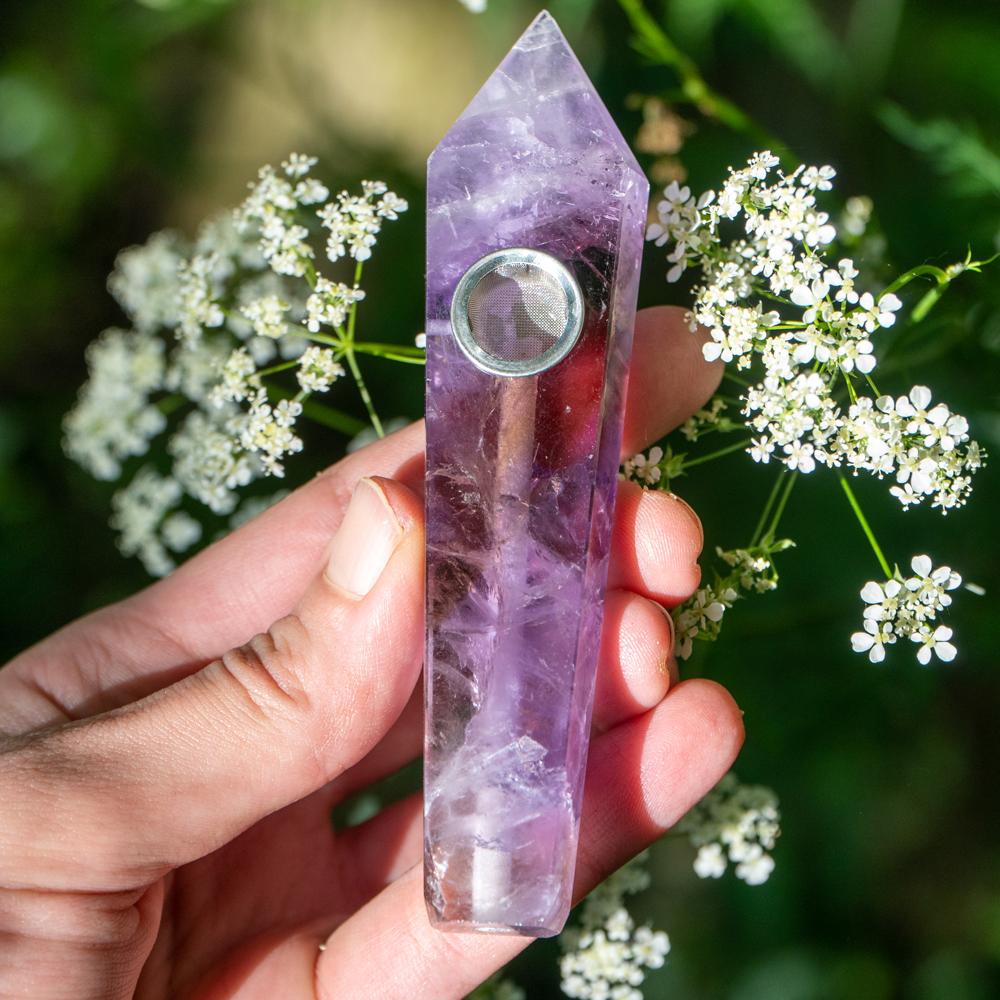 Amethyst Crystal Pipe