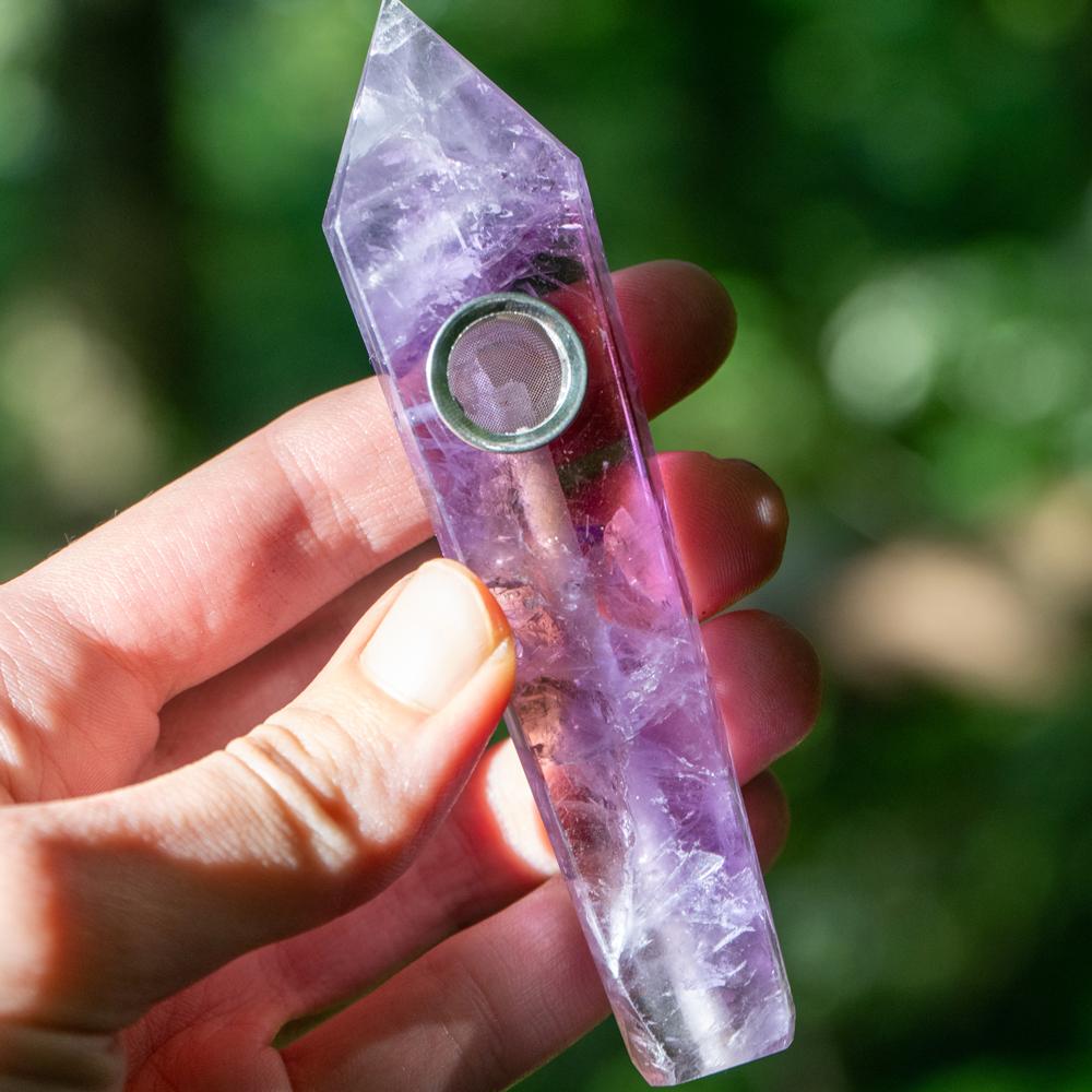 Amethyst Crystal Pipe