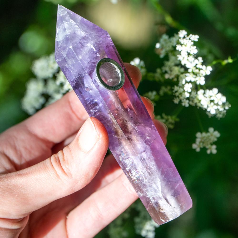 Amethyst Crystal Pipe