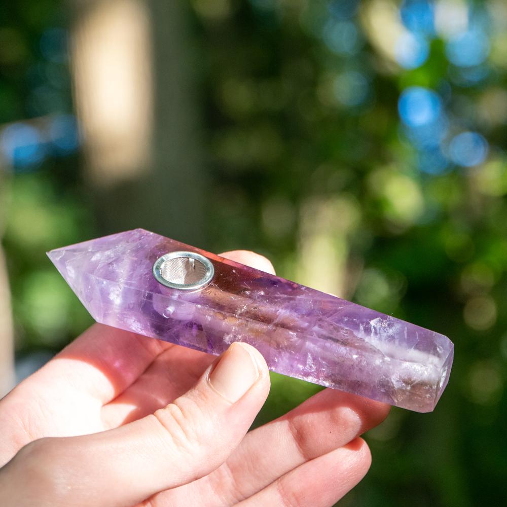 Amethyst Crystal Pipe