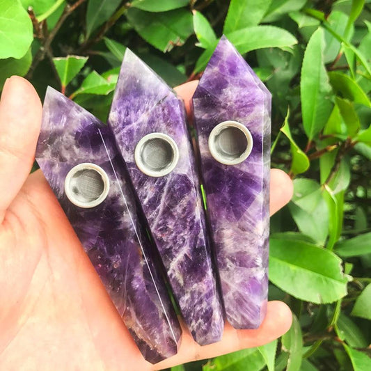 Galaxy Amethyst Crystal Pipe