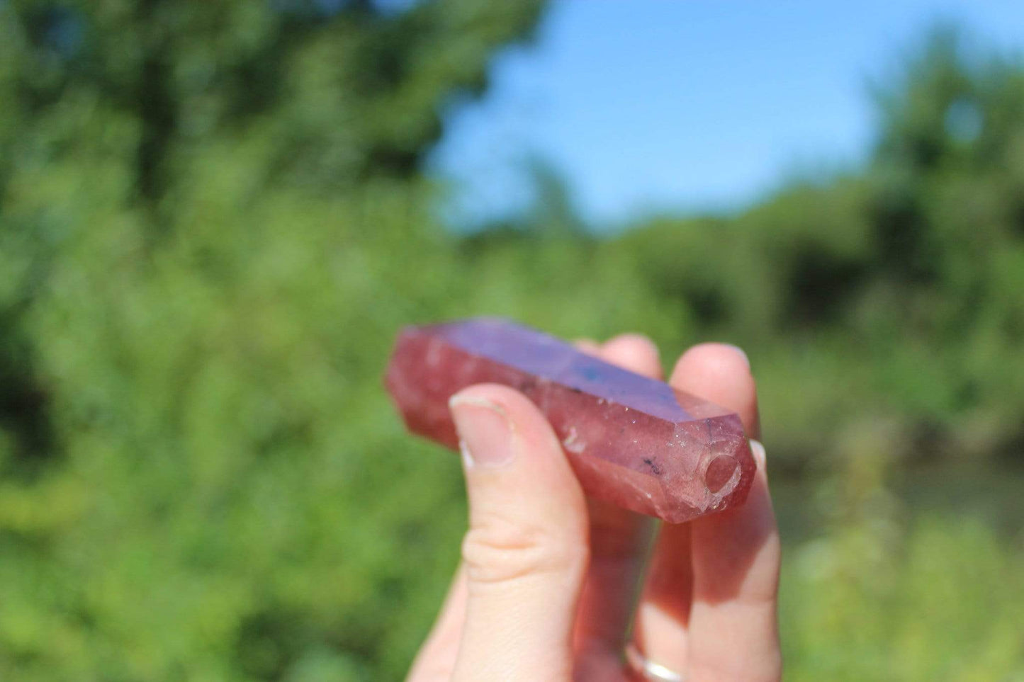 Strawberry Quartz Crystal Pipe