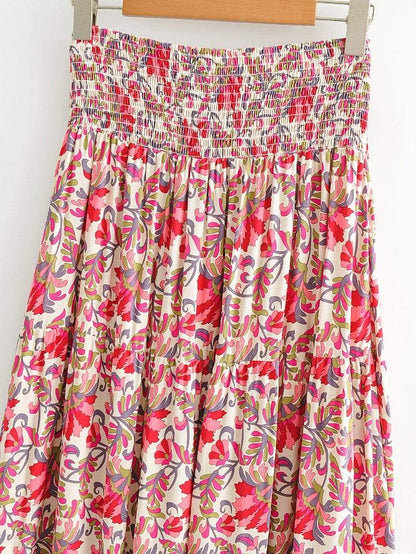 Daru High Waist Floral Skirt