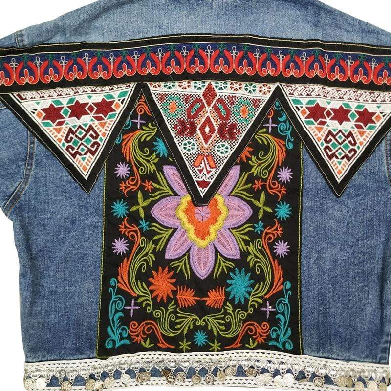 Valencia Floral Embroidered Denim Jacket