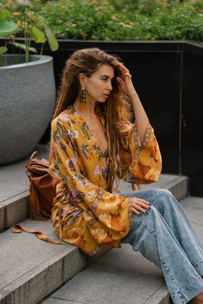 Desert Bloom Boho Kimono