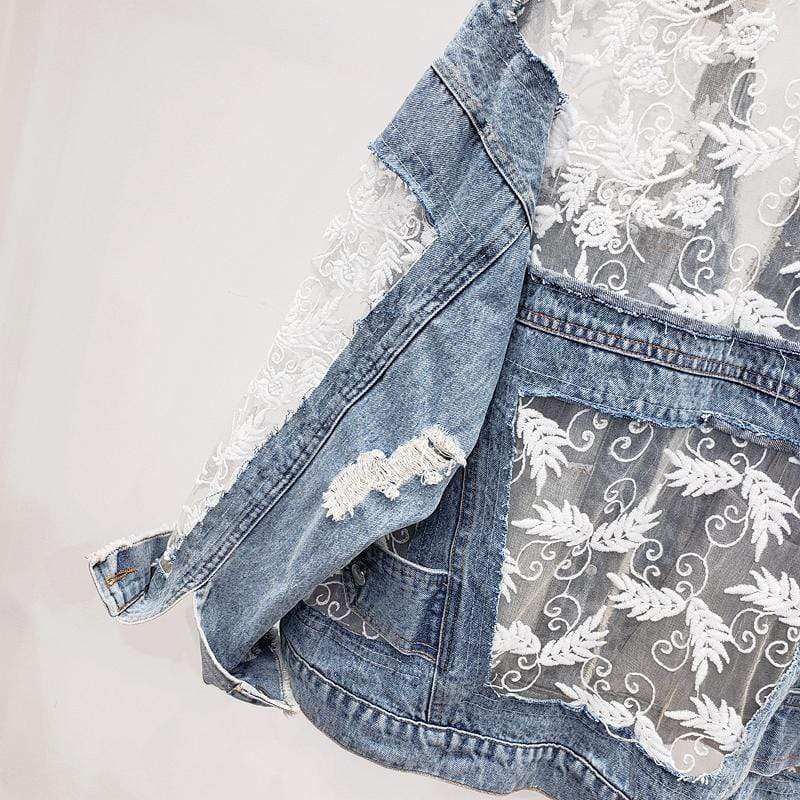 Dike Lace Denim Jacket