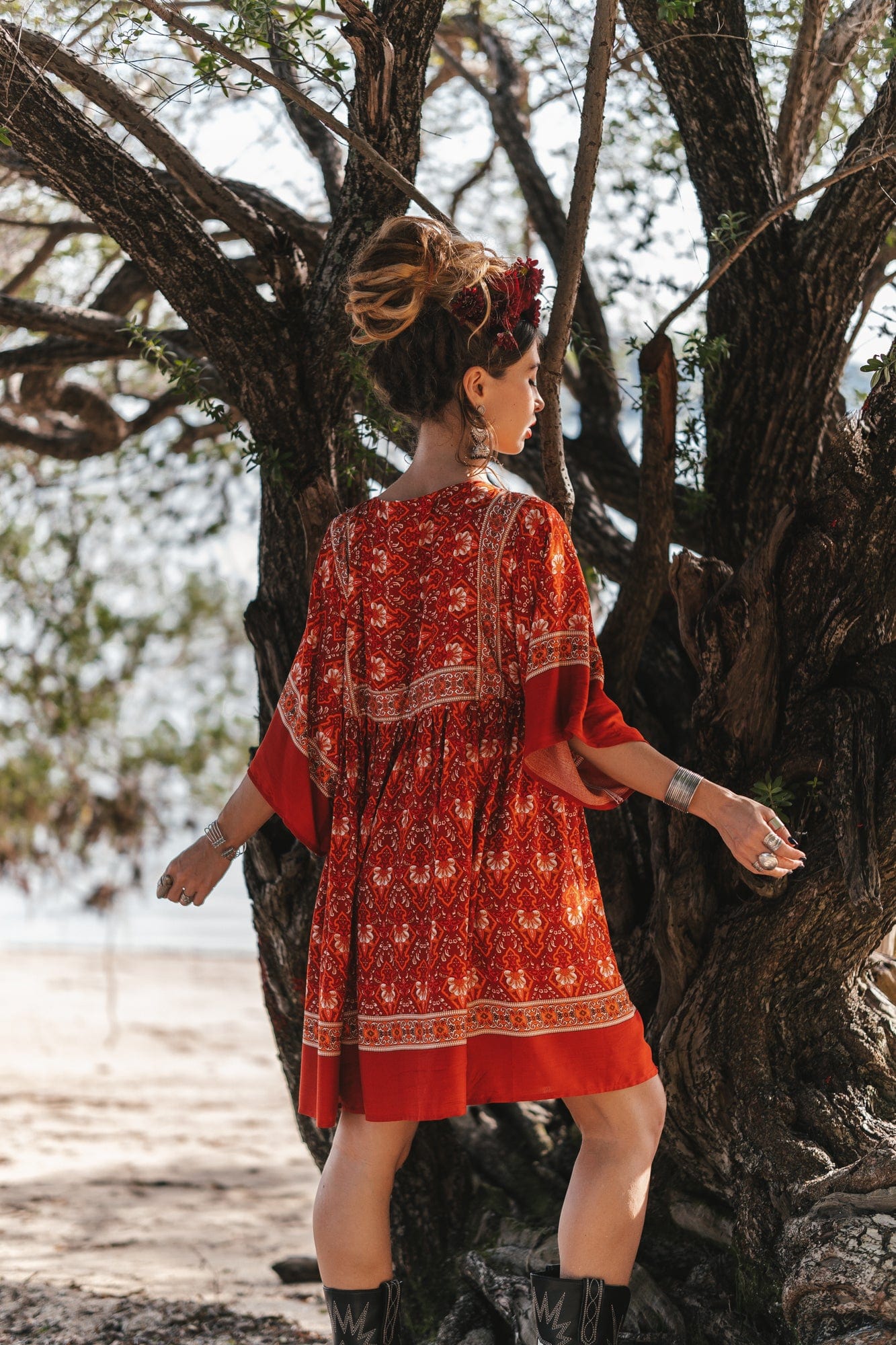 Hannah Boho Tunic Mini Dress