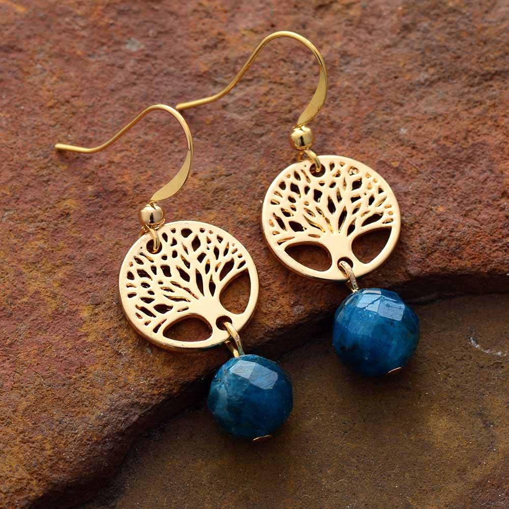 Apatite Tree of Life Earrings