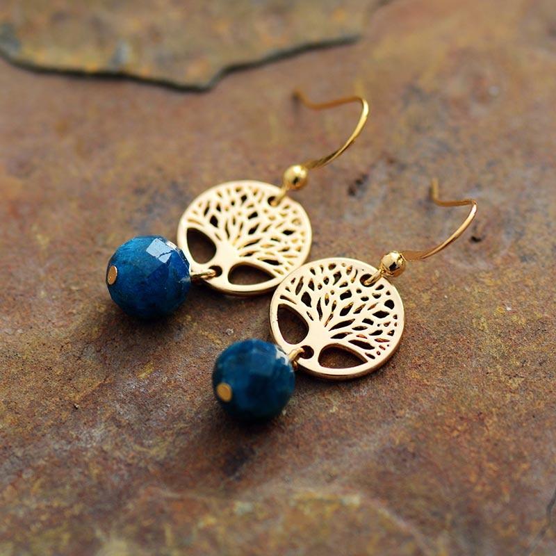 Apatite Tree of Life Earrings