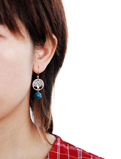 Apatite Tree of Life Earrings