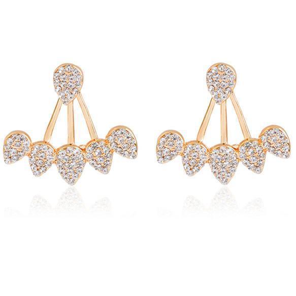 Gold Heaven Drops Swing Earrings