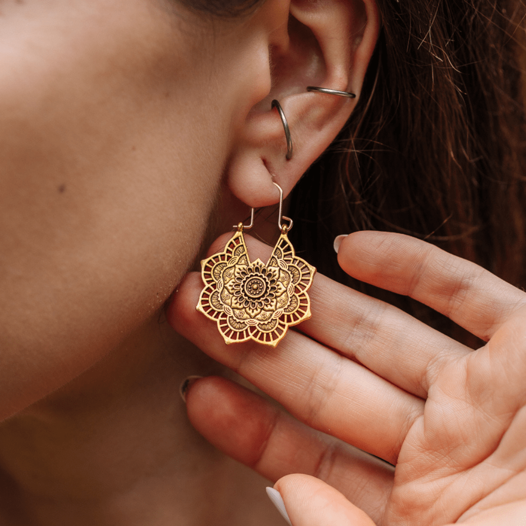 Mandala Drop Earrings