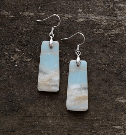 Natural Amazonite Dangle Earrings