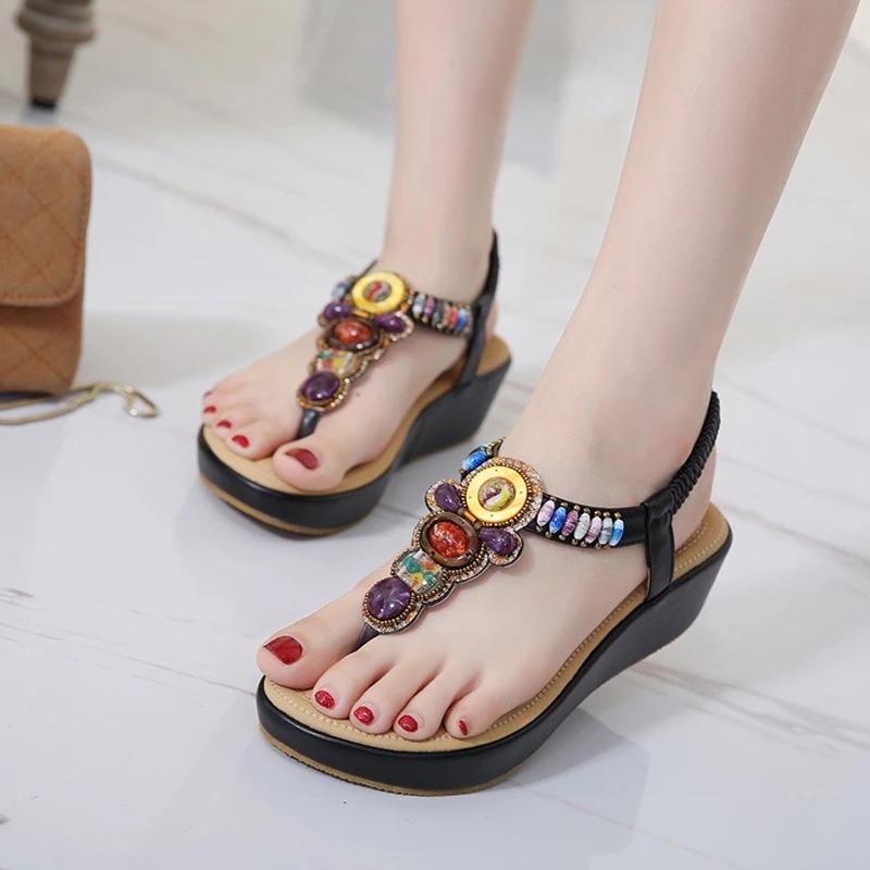 Eden Colorful Wedges Sandals