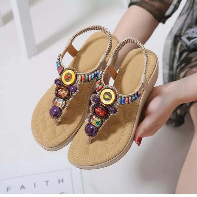 Eden Colorful Wedges Sandals