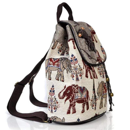 Elephant Canvas Backpack