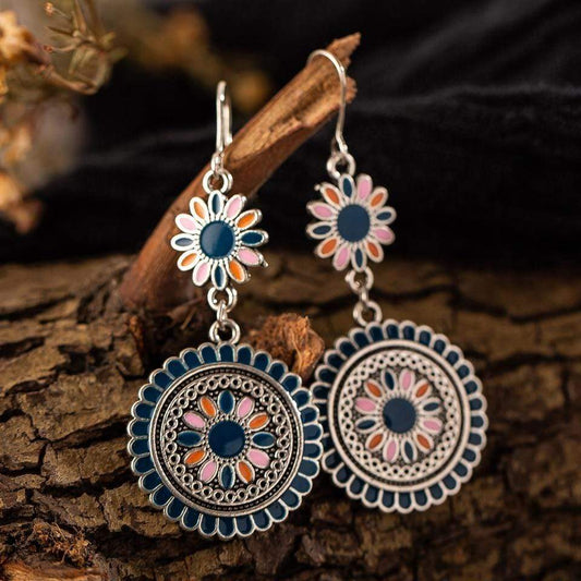 Flower Dangle Drop Earrings