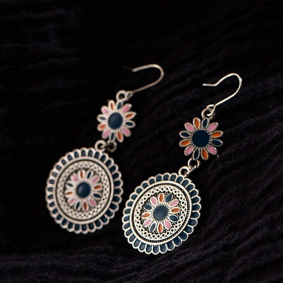 Flower Dangle Drop Earrings